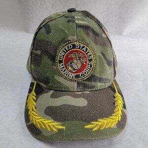 USMC Marine Corps Baseball Cap – Camo Adjustable Strap Hat